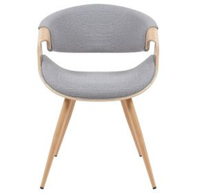 Butterfly Oak and Gray Upholstered Dining Chair