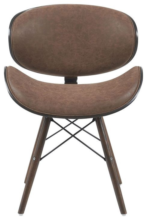 Cassie Vintage Dark Brown Upholstered Dining Chair