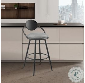 Carnation Vintage Gray Swivel Counter Height Stool