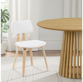 Jaguar Oak and White Upholstered Dining Chair