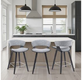 Jagger Gravel Gray Upholstered Counter Height Stool