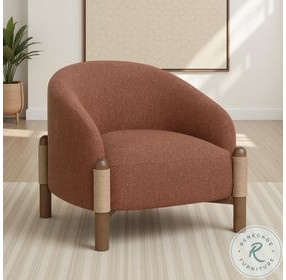 Stormy Salted Rust Performance Fabric Accent Chair