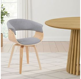 Summer Oak and Gray Upholstered Dining Chair