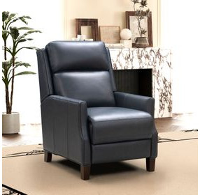 Ledger Santa Fe Ocean Leather Power Recliner with Power Lumbar and USB Charging