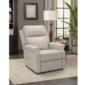 Lena Rainer Dove Power Lift Recliner with USB Charging and 2 Zone Heat