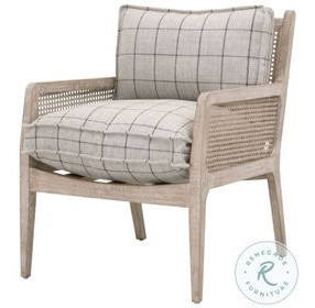 Leone Performance Cement Cane Club Chair