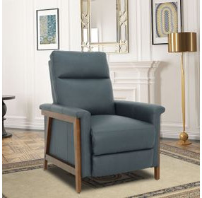 Lewiston Santa Fe Ocean Leather Push Thru The Arms Recliner