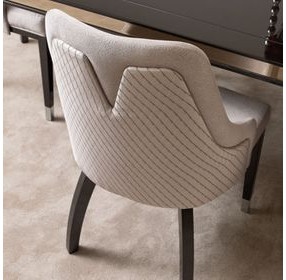 Monaco Elegance Charcoal Sand and Zinc Dining Arm Chair