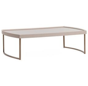 Lisbon Silken Cream and Bronze Rectangular Cocktail Table