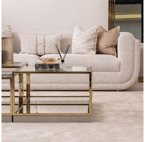 Savannah Breeze Bright Gold Tall Cocktail Table Set of 2