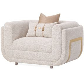 Savannah Breeze Cashmere Upholstered Matching Accent Chair with Pillow