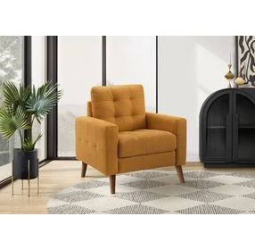 8J11L68 Orange Upholstered Accent Chair