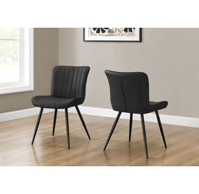 1130 Black Upholstered Dining Chair Set of 2