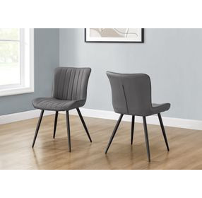 1131 Gray Upholstered Dining Chair Set of 2
