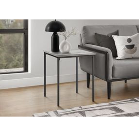 3828 Gray Square Accent Table