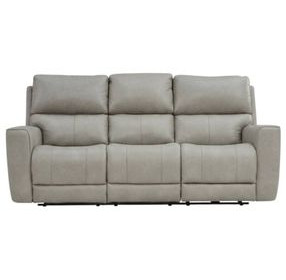 Lioran Cement Leather Zero Gravity Power Reclining Living Room Set with Power Headrest and USB Charging