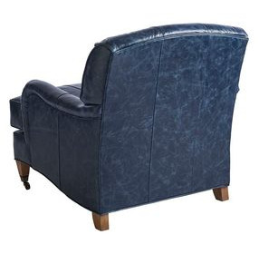 Sydney Blue Leather Upholstered Chair