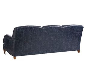 Sydney Blue Leather Upholstered Sofa