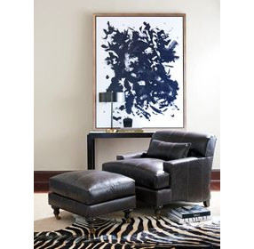 Oxford Brown Leather Upholstered Chair