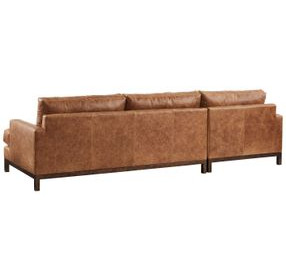 Horizon Bronze 110" Leather Upholstered RAF Sectional