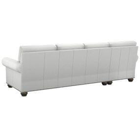 Braxton Gray Leather 2 Piece Modular Sectional with Nailhead Trim