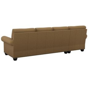Braxton Camel Leather 2 Piece Modular Sectional with Nailhead Trim