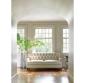 Hillstead Oyster Bay Arlington Leather 74" Settee with Nailhead Trim