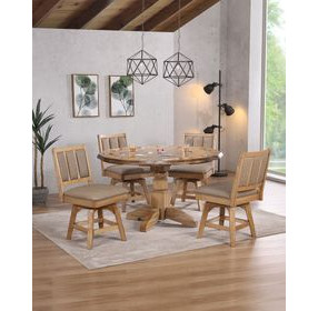 Logans Edge Brown Round Adjustable Height Game Room Set