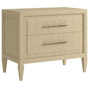 Eave Sundrenched Oak 2 Drawer Nightstand with USB Charging
