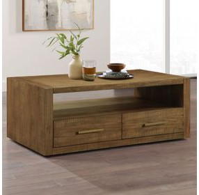 Garland Brown Rectangular Wood Top Cocktail Table