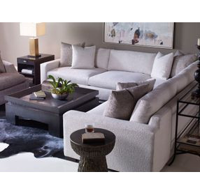 Great Room White 2 Piece Sectional with Throw Pillows