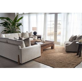 Great Room Gray 2 Piece Sectional with Throw Pillows and Runner Base