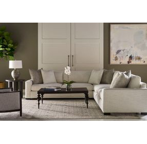 Great Room White 40"D 2 Piece Sectional with Throw Pillows and Runner Base