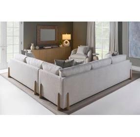 Great Room White 40"D 2 Piece Sectional with Throw Pillows