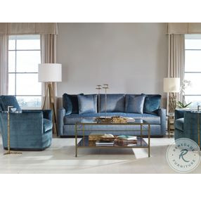 Hyde Park Glass And Antique Brass 37" Occasional Table Set