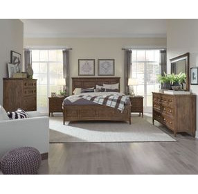 Bay Creek Toasted Nutmeg 7 Drawer Dresser with Rectangular Mirror