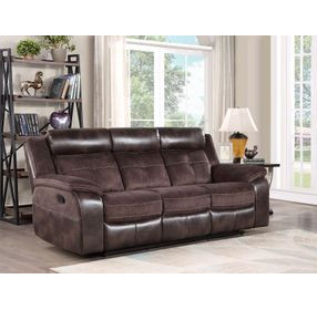 Pueblo Brown 91" Manual Reclining Sofa