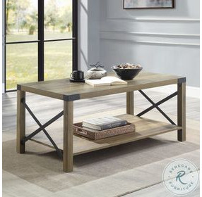 Abiram Rustic Oak Rectangular Coffee Table