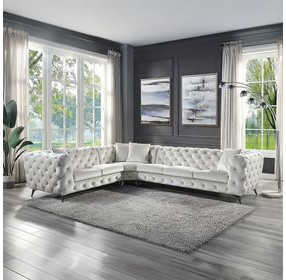 Atronia Beige 2 Piece Modular Sectional with Pillow