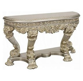 Danae Champagne and Gold D Shape Sofa Table
