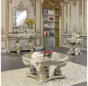 Sorina Antique Gold Round Cocktail Table