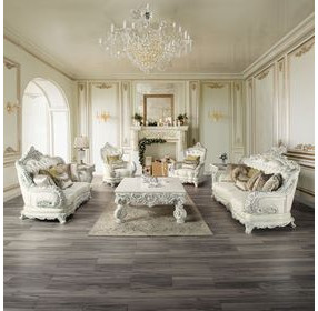 Adara Antique White Square End Table