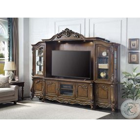 Latisha Antique Oak 121" Entertainment Center