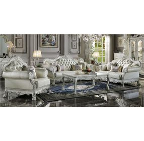 Dresden Antique Pearl Living Room Set with Nailhead Trim