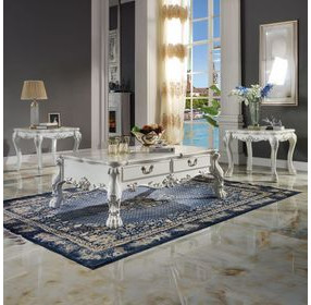 Dresden Bone White Rectangular End Table