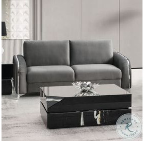 Wenona Gray Velvet 79" Sofa