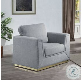 Valin Gray Linen Chair