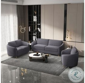 Yuina Gray Linen Living Room Set