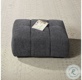 Chosen Gray Chenille Rectangular Ottoman