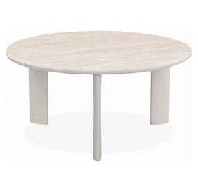 Ingram White and Light Gray Sintered Stone Occassional Table Set